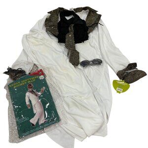 Adult Rocket Man Costume Medium  Jacket Pants Tie & Eyeglasses